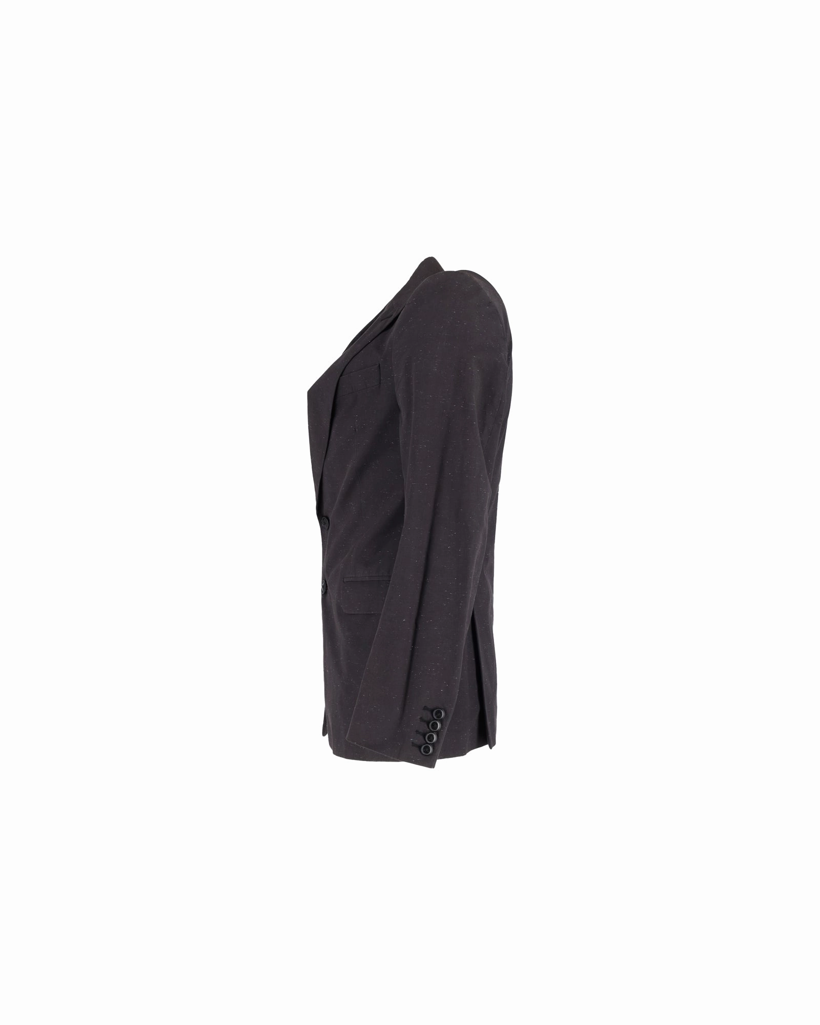Dries Van Noten Single-Breasted Blazer in Black Wool