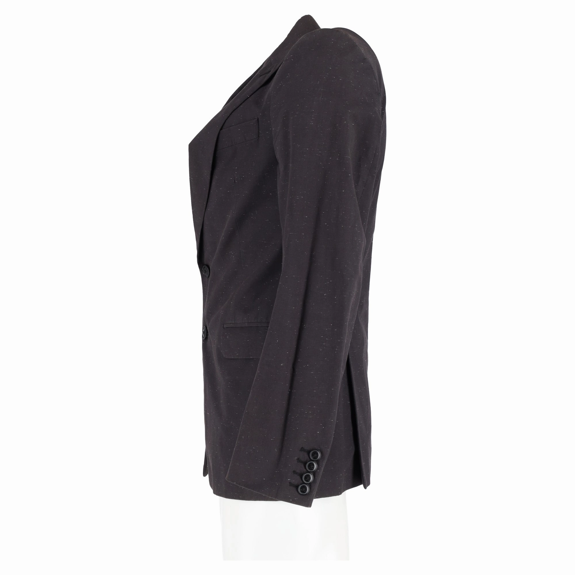 Dries Van Noten Single-Breasted Blazer in Black Wool