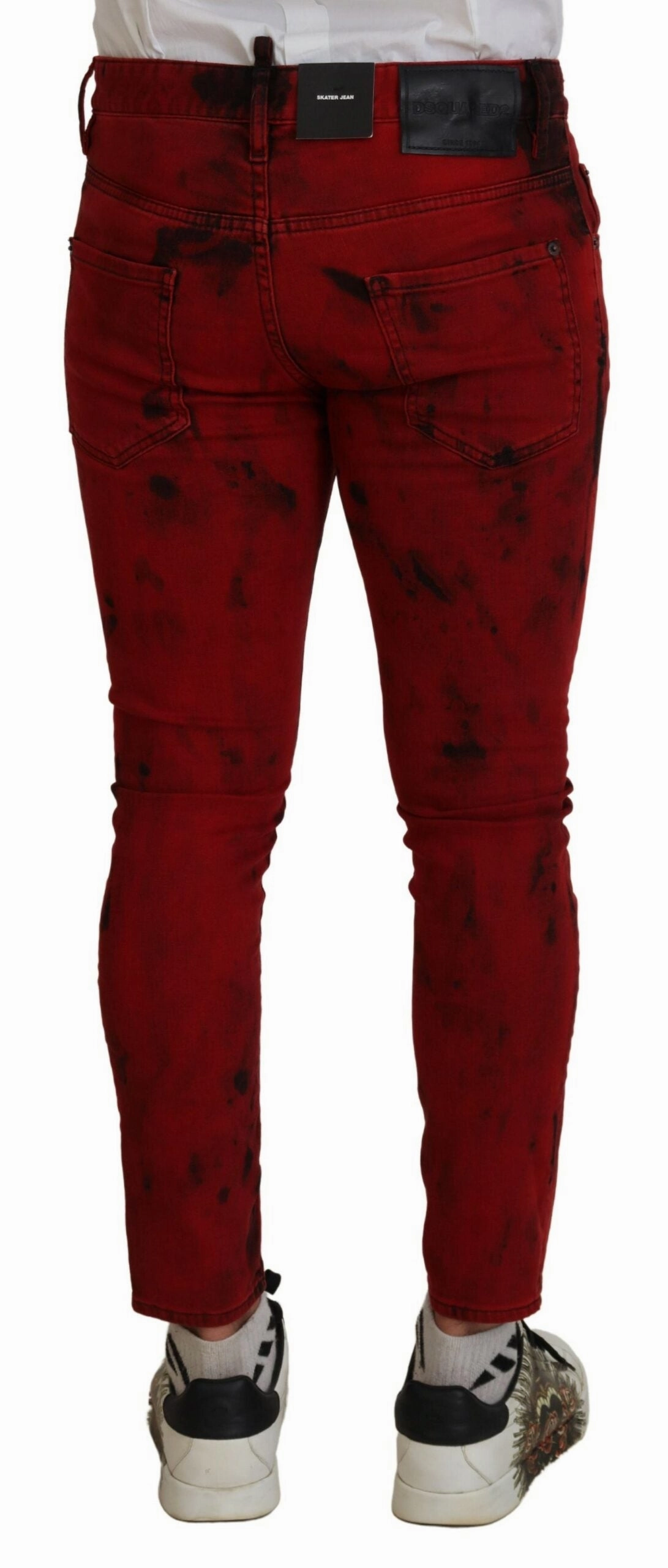 Dsqua  Cotton Tie Dye Skinny Casual blue Men's Jeans