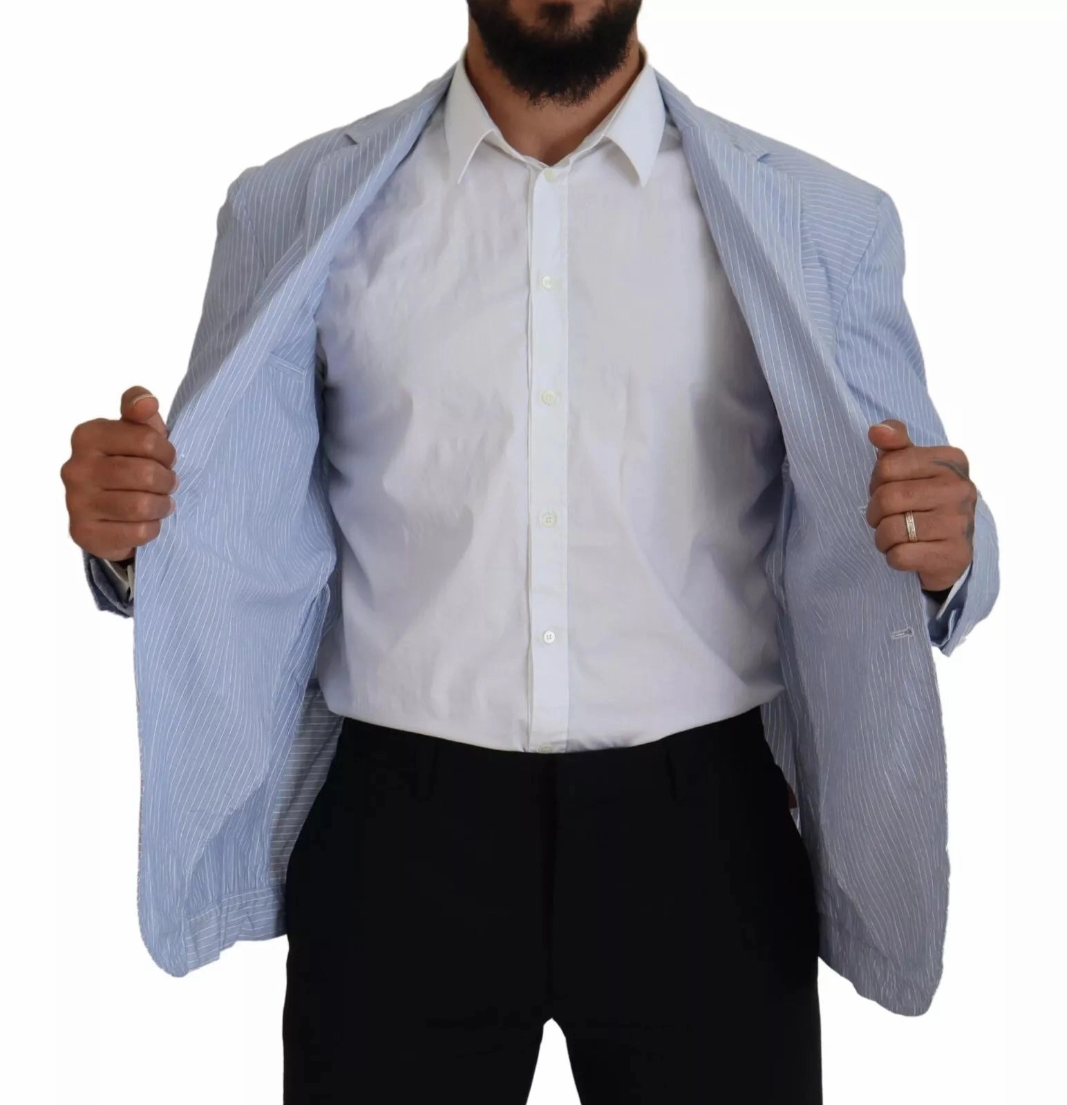 Dsqua  Striped Single Breasted Formal Coat Men's Blazer