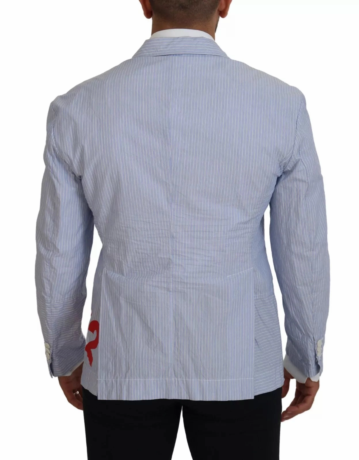 Dsqua  Striped Single Breasted Formal Coat Men's Blazer