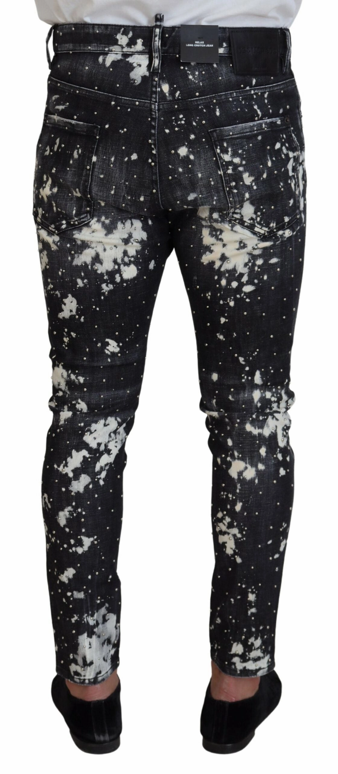 Dsqua  Wash  Splash Print Skinny blue Men's Jeans