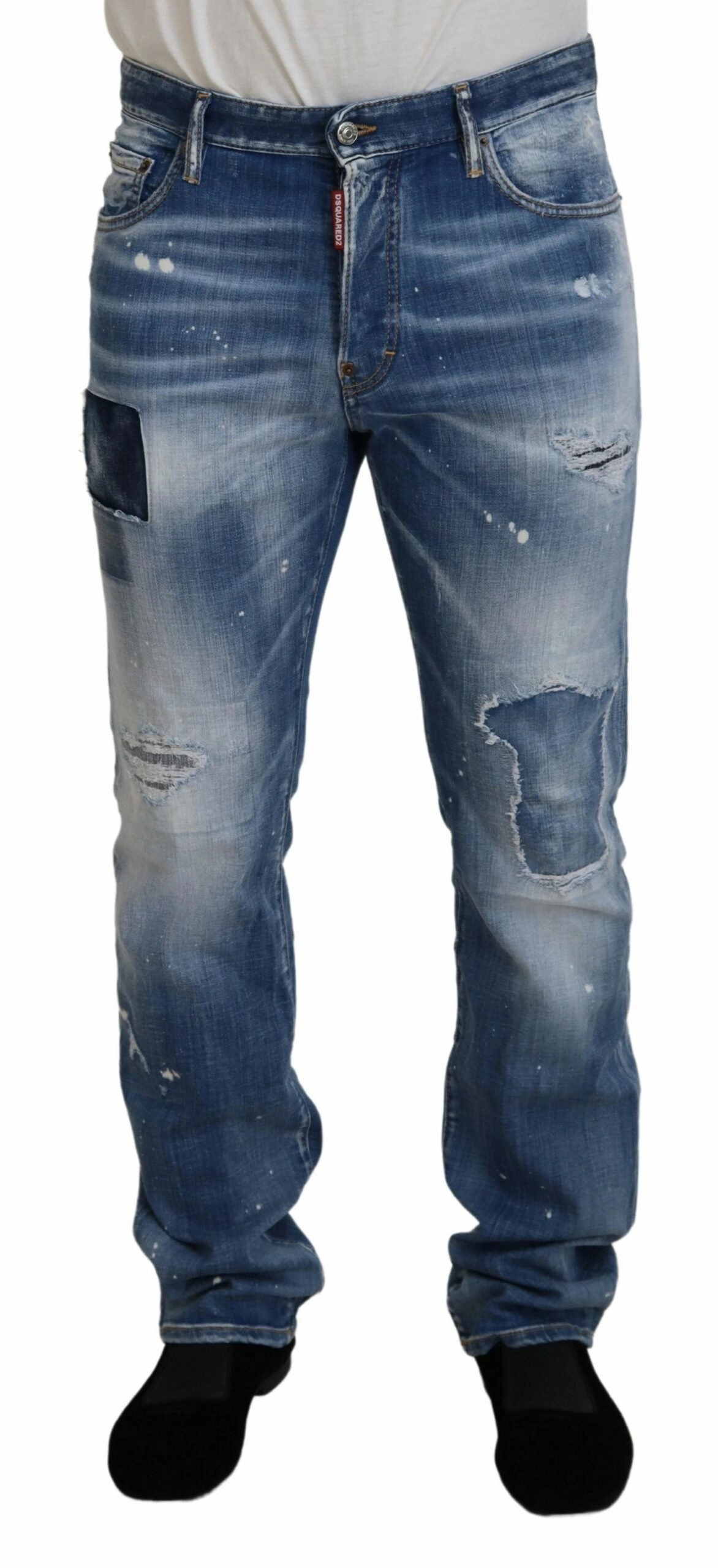 Dsqua  Washed Tatte Straight Fit Casual  Men's Jeans