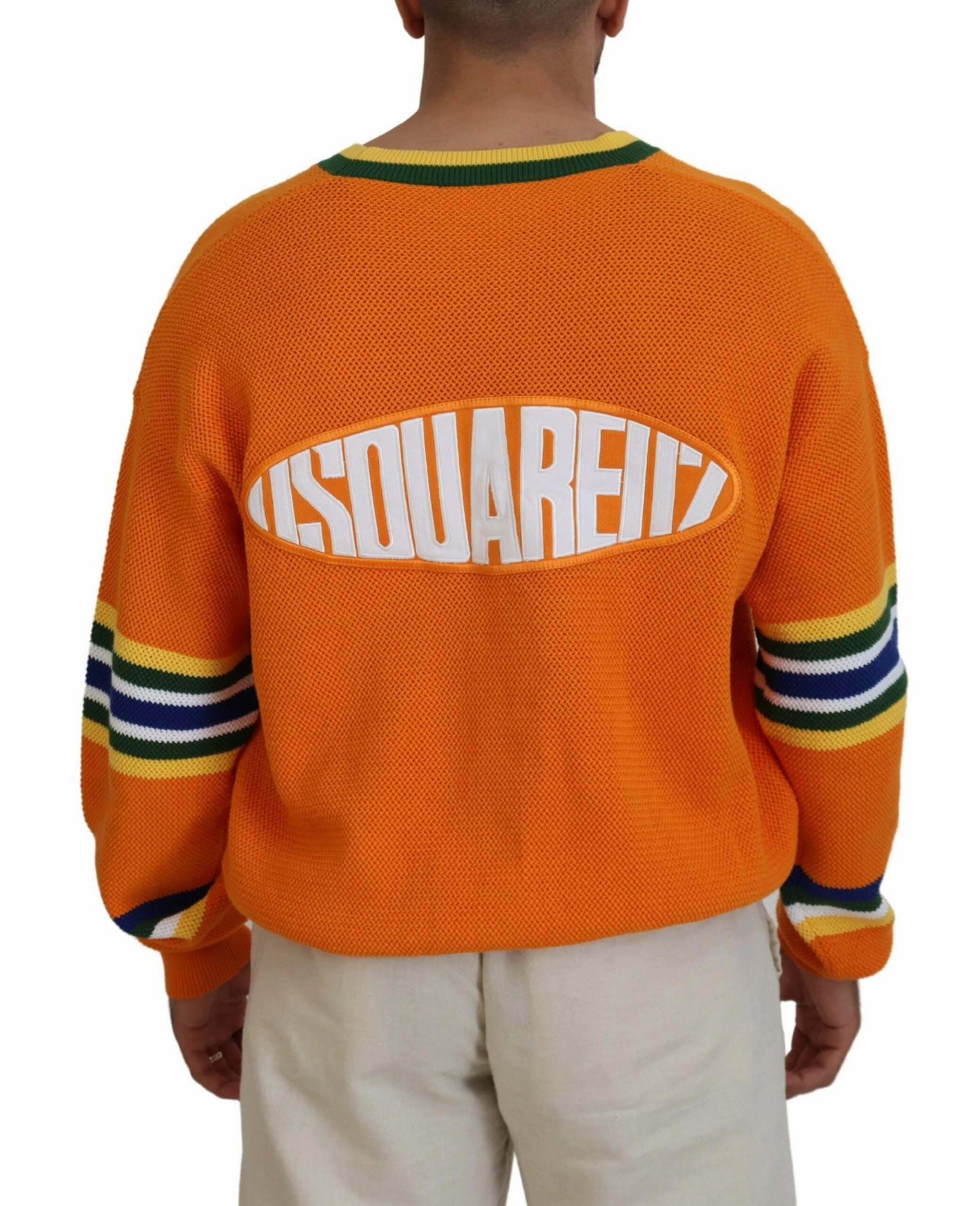 Dsquared2 Cotton Long Sleeves Men Cardigan Men's Sweater (Pre-Owned)