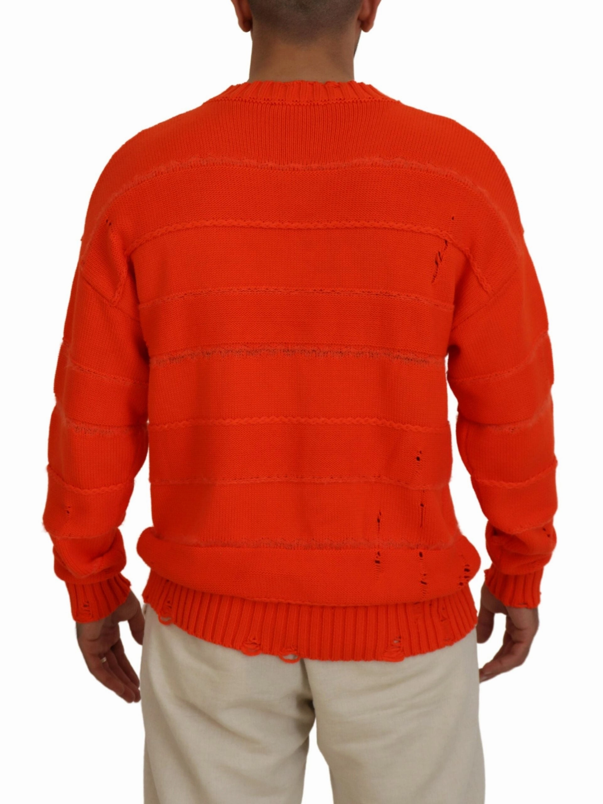 Dsquared2 Cotton Long Sleeves Men Pullover Men's Sweater (Pre-Owned)