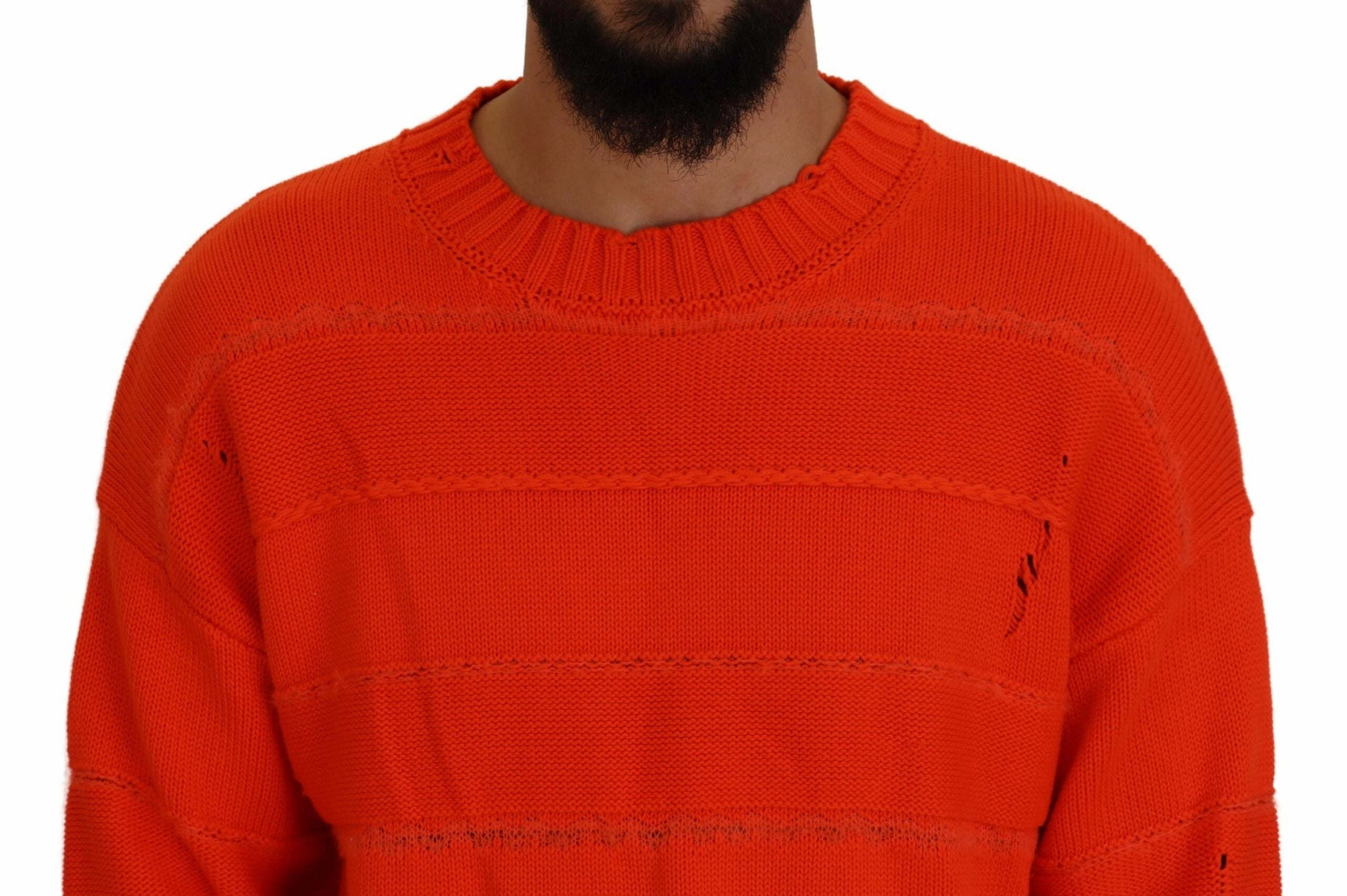 Dsquared2 Cotton Long Sleeves Men Pullover Men's Sweater (Pre-Owned)