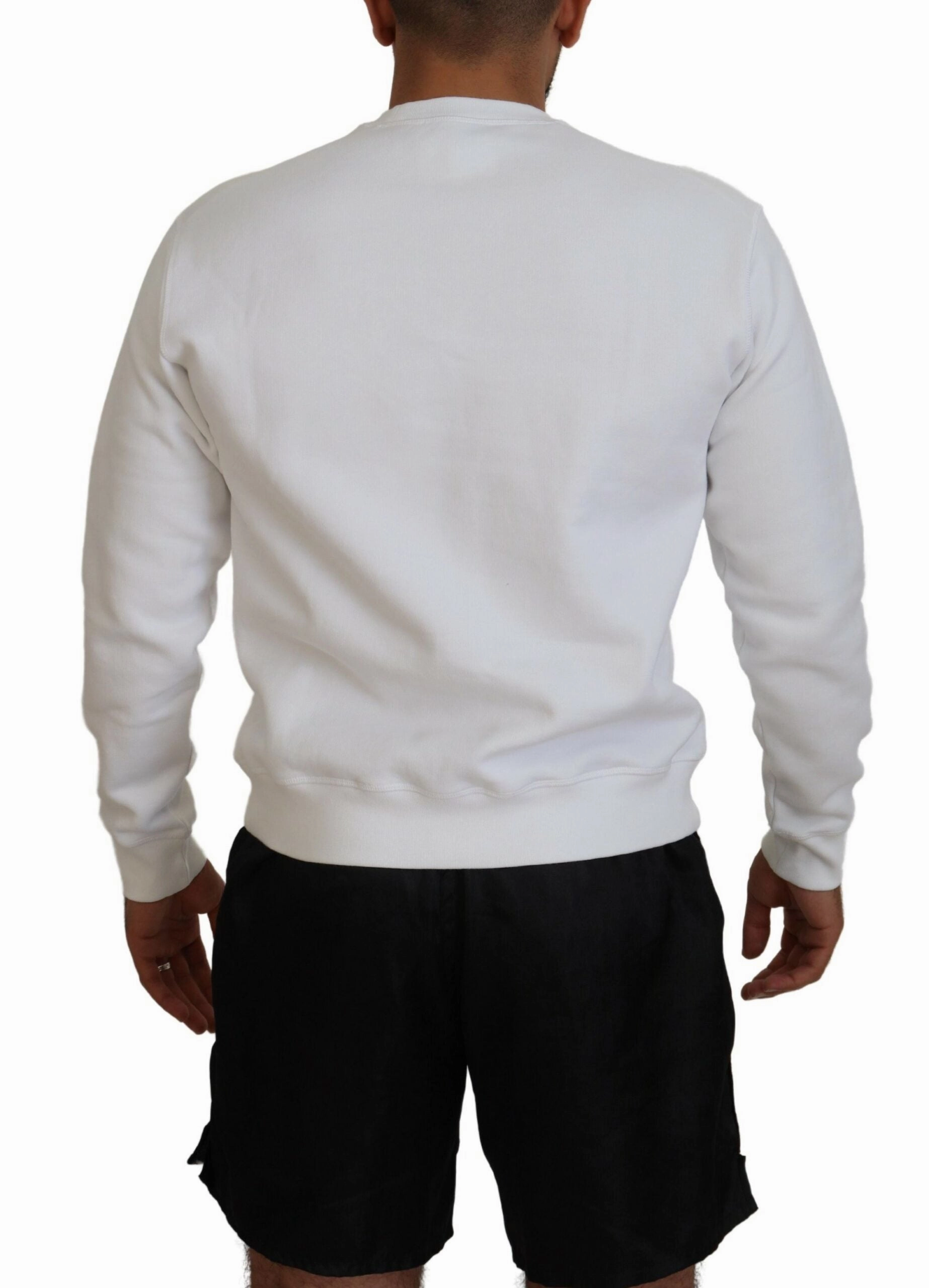 Dsquared2 Cotton Printed Long Sleeves Pullover Men's Sweater (Pre-Owned)