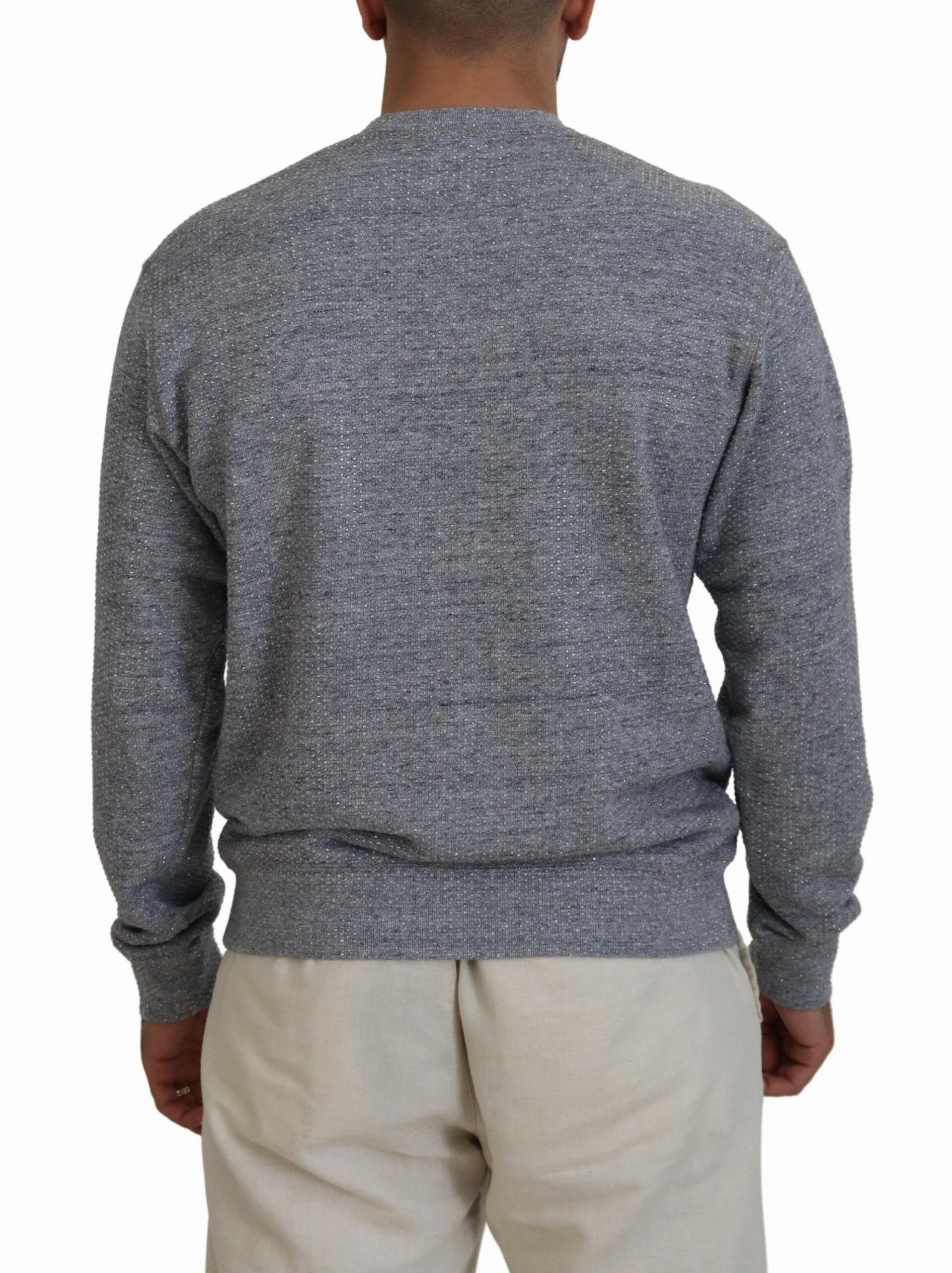 Dsquared2 Crystal Embellishment Men Pullover Men's Sweater (Pre-Owned)