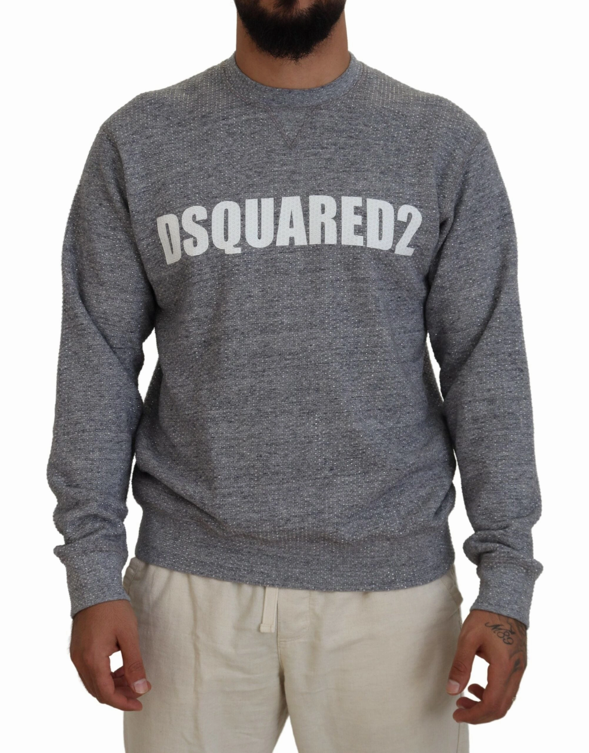 Dsquared2 Crystal Embellishment Men Pullover Men's Sweater (Pre-Owned)