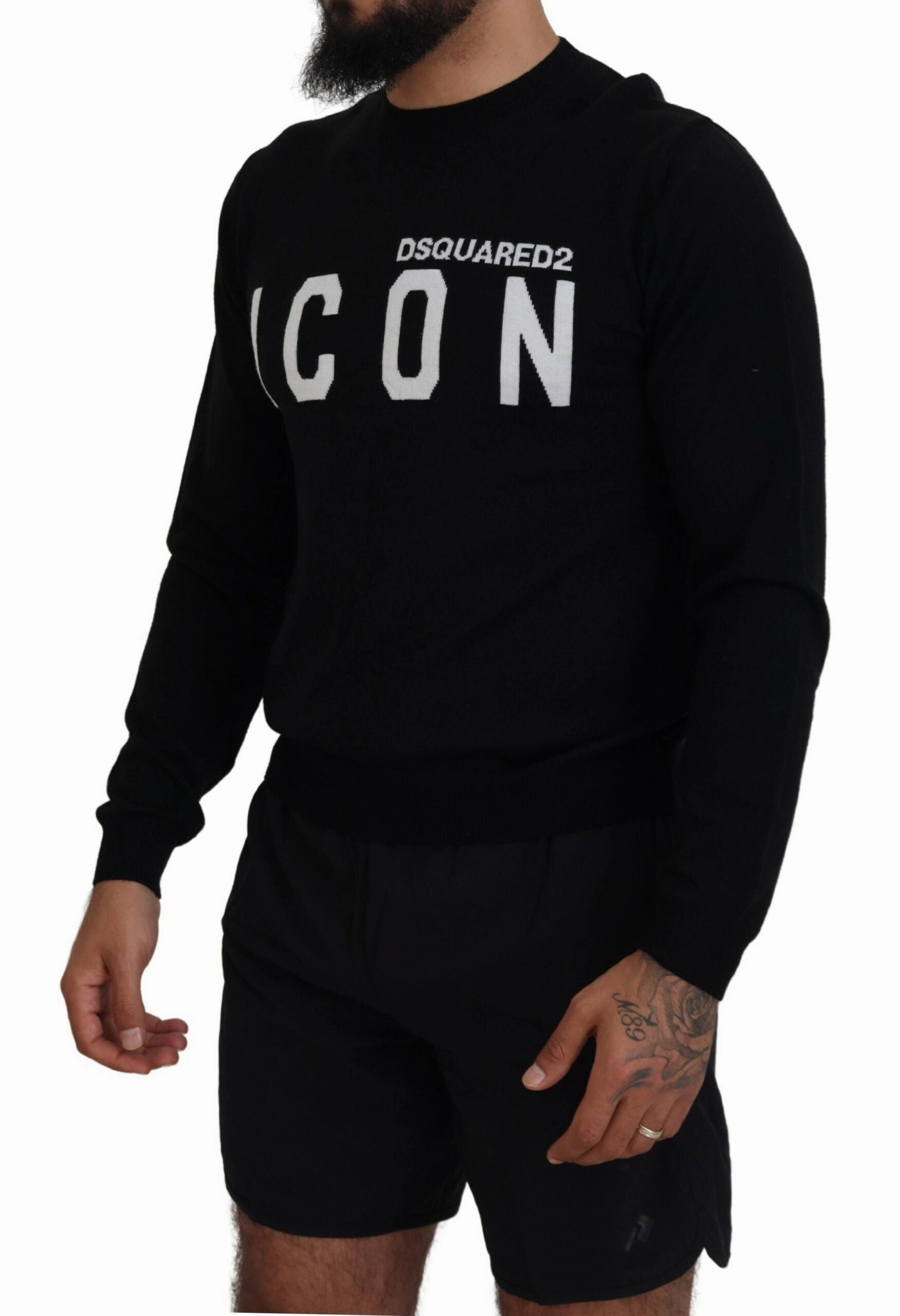 Dsquared2 Logo Print Long Sleeves Men Pullover Men's Sweater (Pre-Owned)