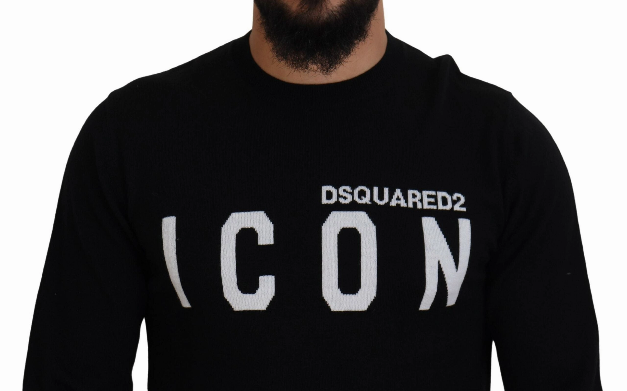 Dsquared2 Logo Print Long Sleeves Men Pullover Men's Sweater (Pre-Owned)