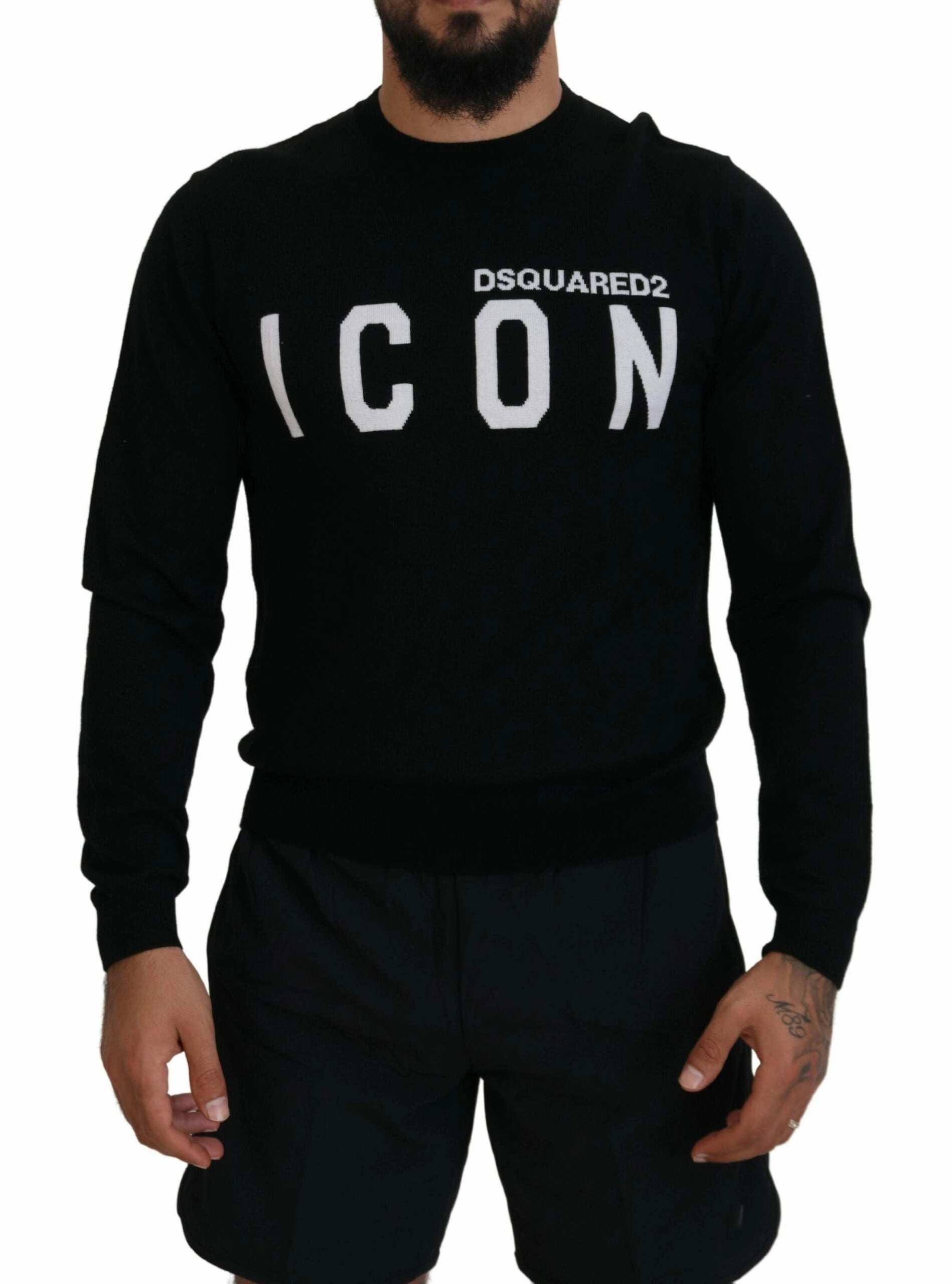 Dsquared2 Logo Print Long Sleeves Men Pullover Men's Sweater (Pre-Owned)