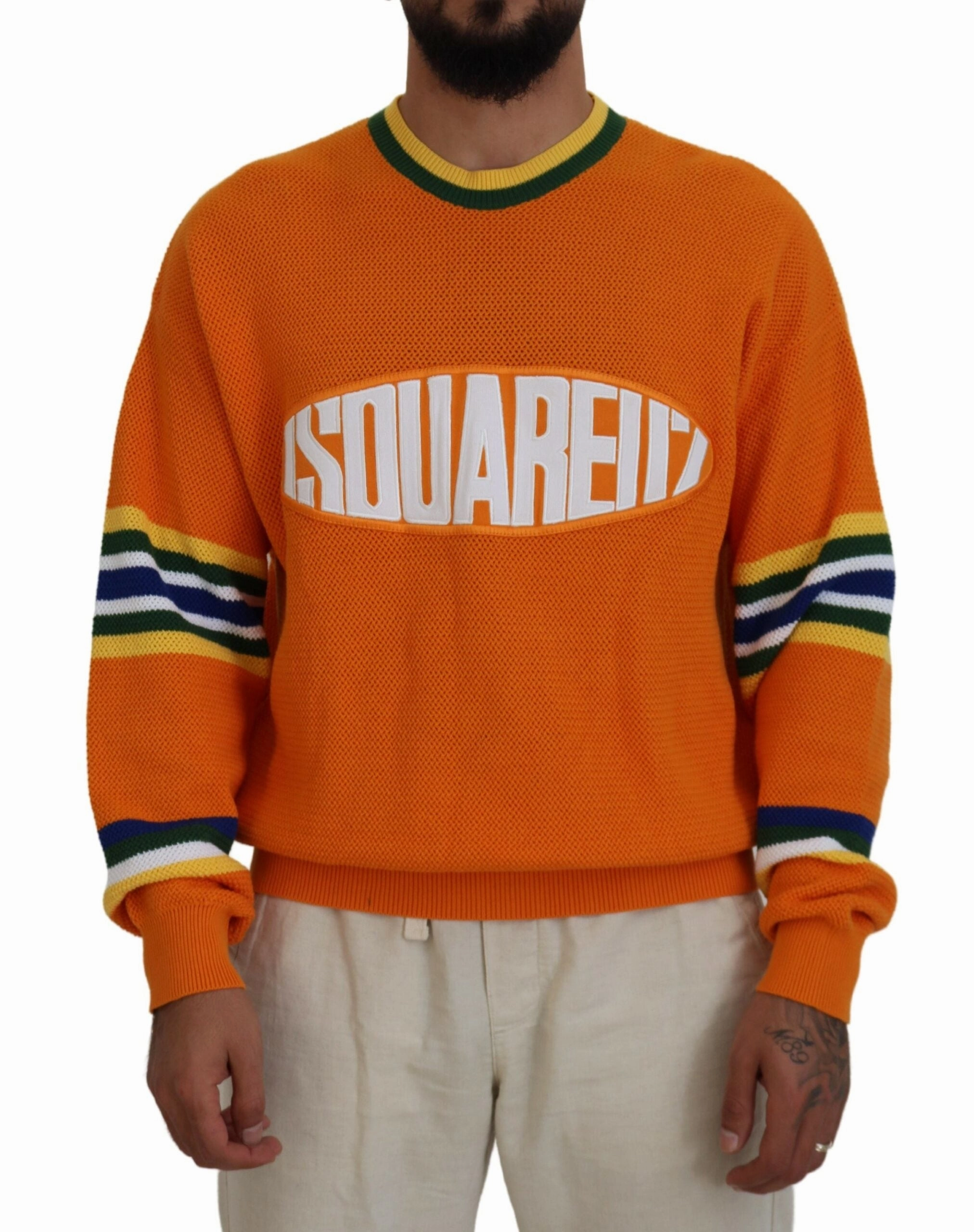 Dsquared2 Printed Long Sleeves Men Pullover Men's Sweater (Pre-Owned)