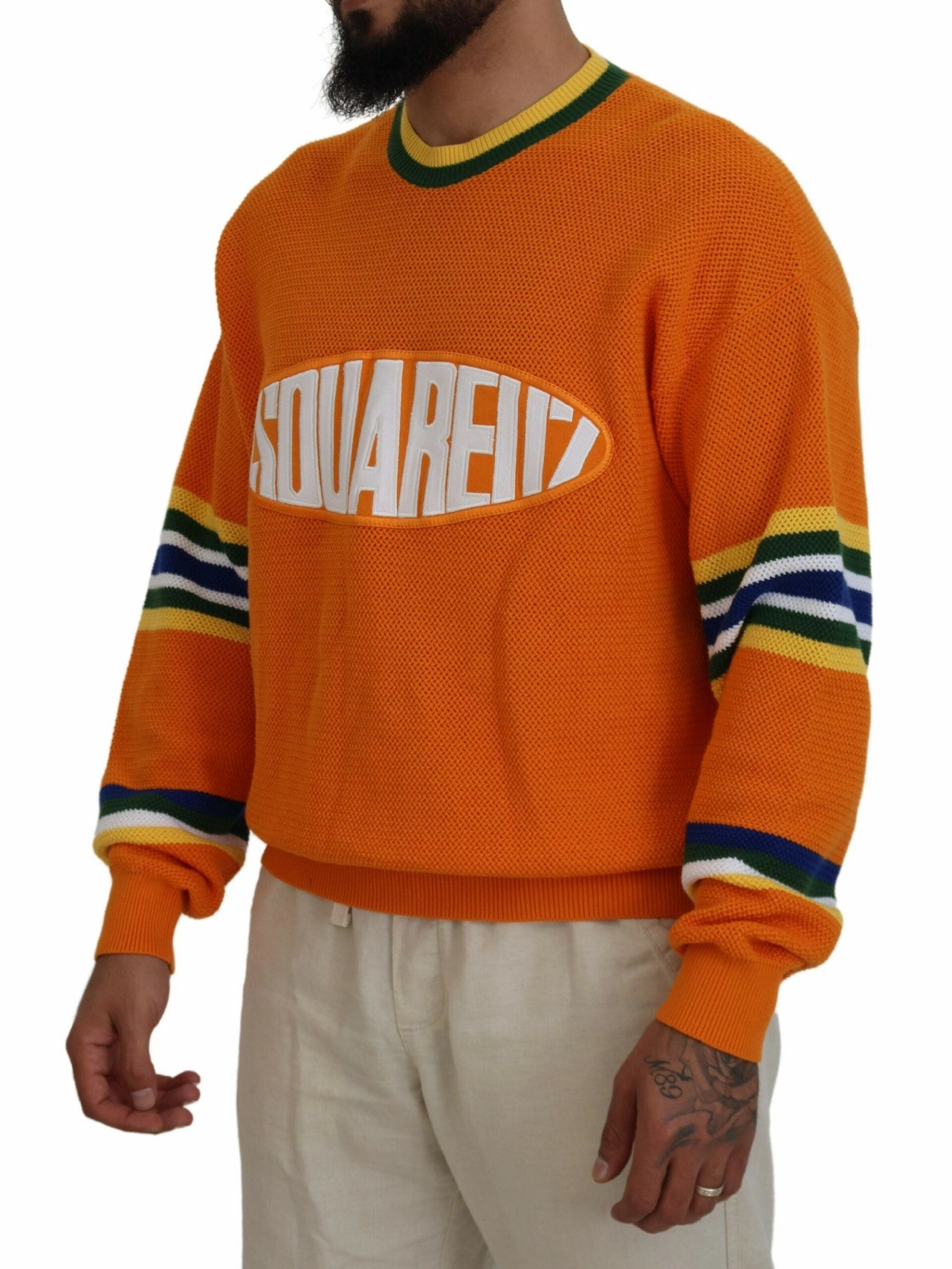 Dsquared2 Printed Long Sleeves Men Pullover Men's Sweater (Pre-Owned)