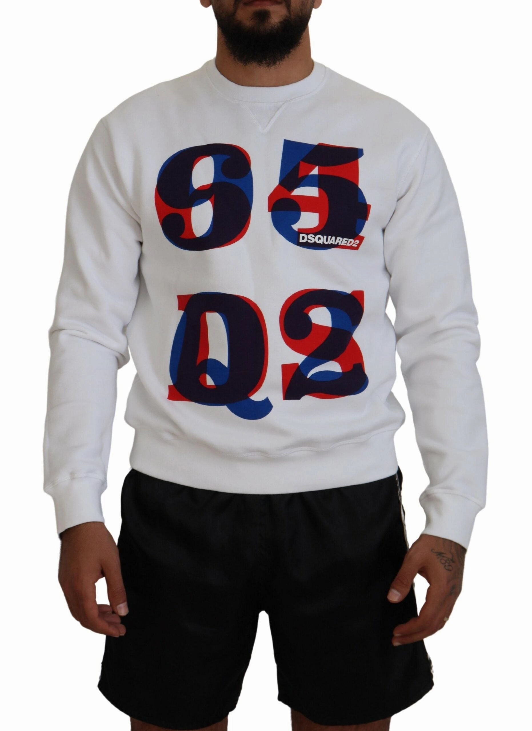 Dsquared2 Printed Long Sleeves Pullover Men's Sweater (Pre-Owned)