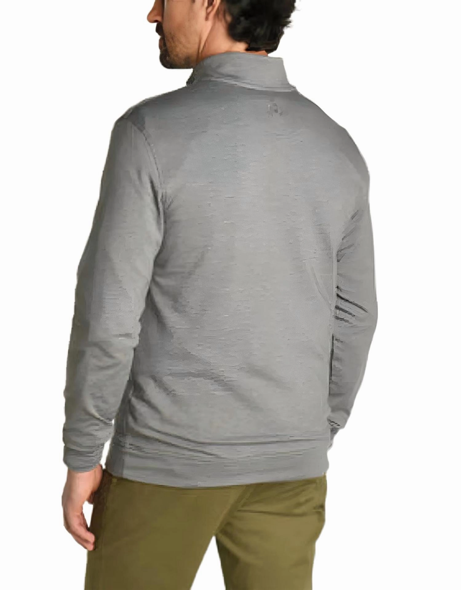 Dunmore 1/4 Zip Long Sleeve Pullover In Magnet Grey Heather