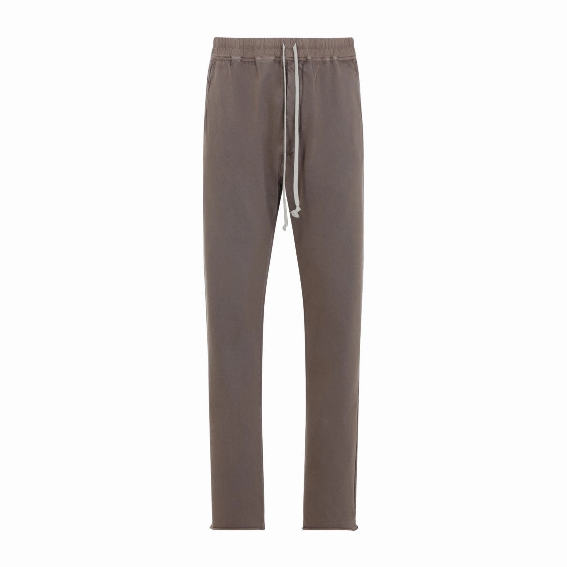 Dust Grey Cotton Drawstring Pants With Relaxed Fit