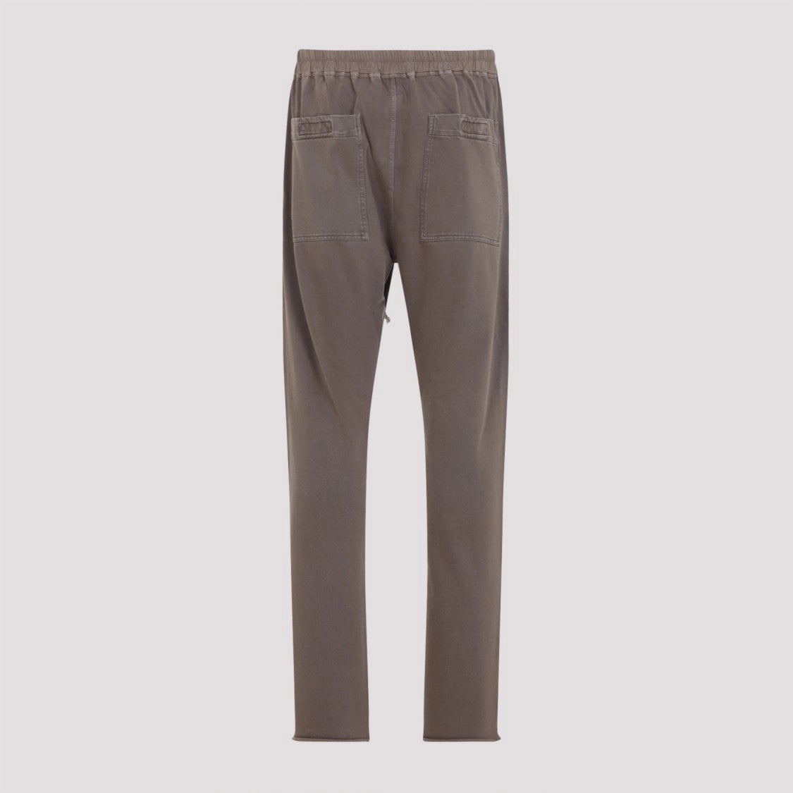 Dust Grey Cotton Drawstring Pants With Relaxed Fit