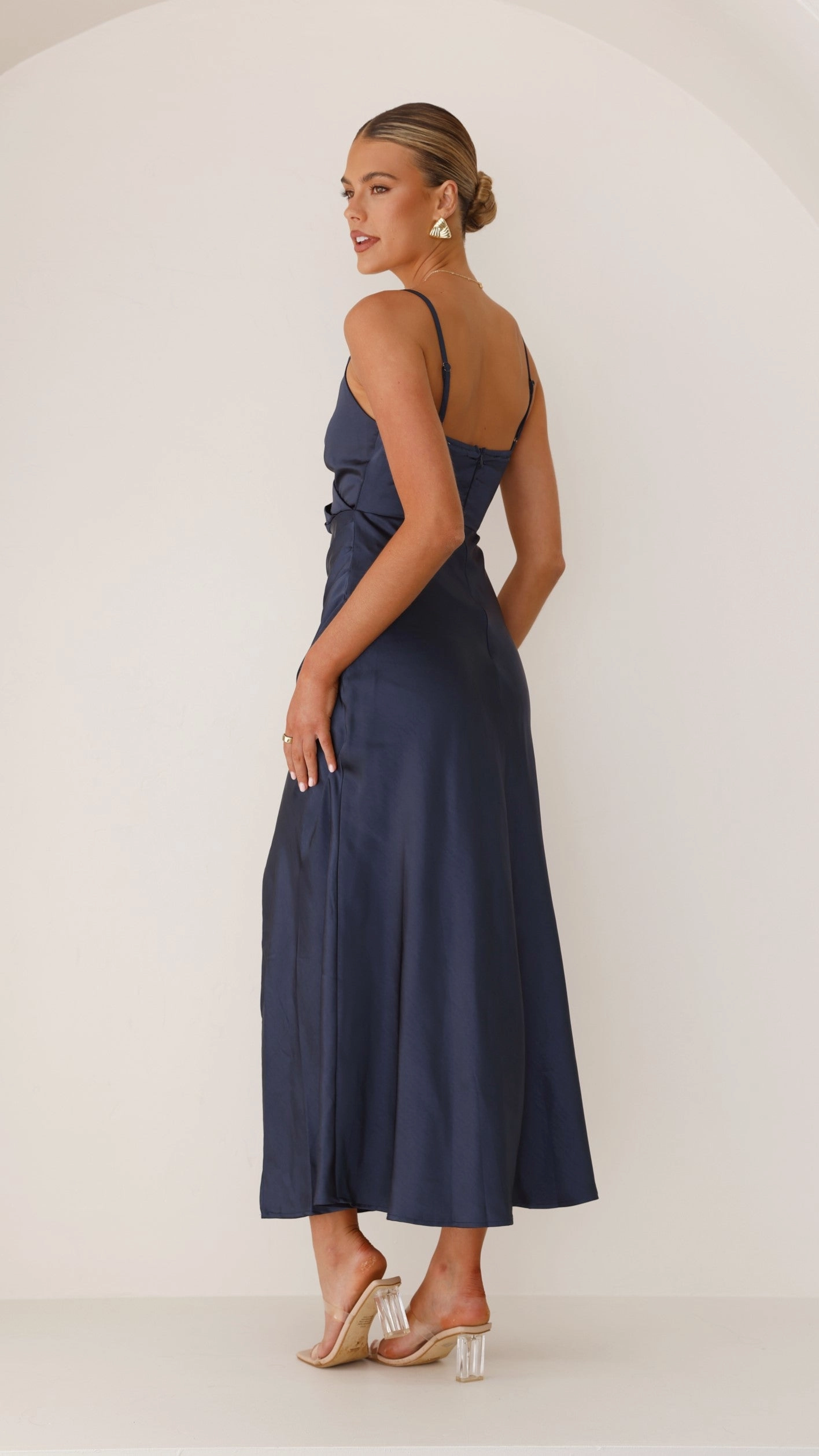 Elsa Midi Dress - Navy