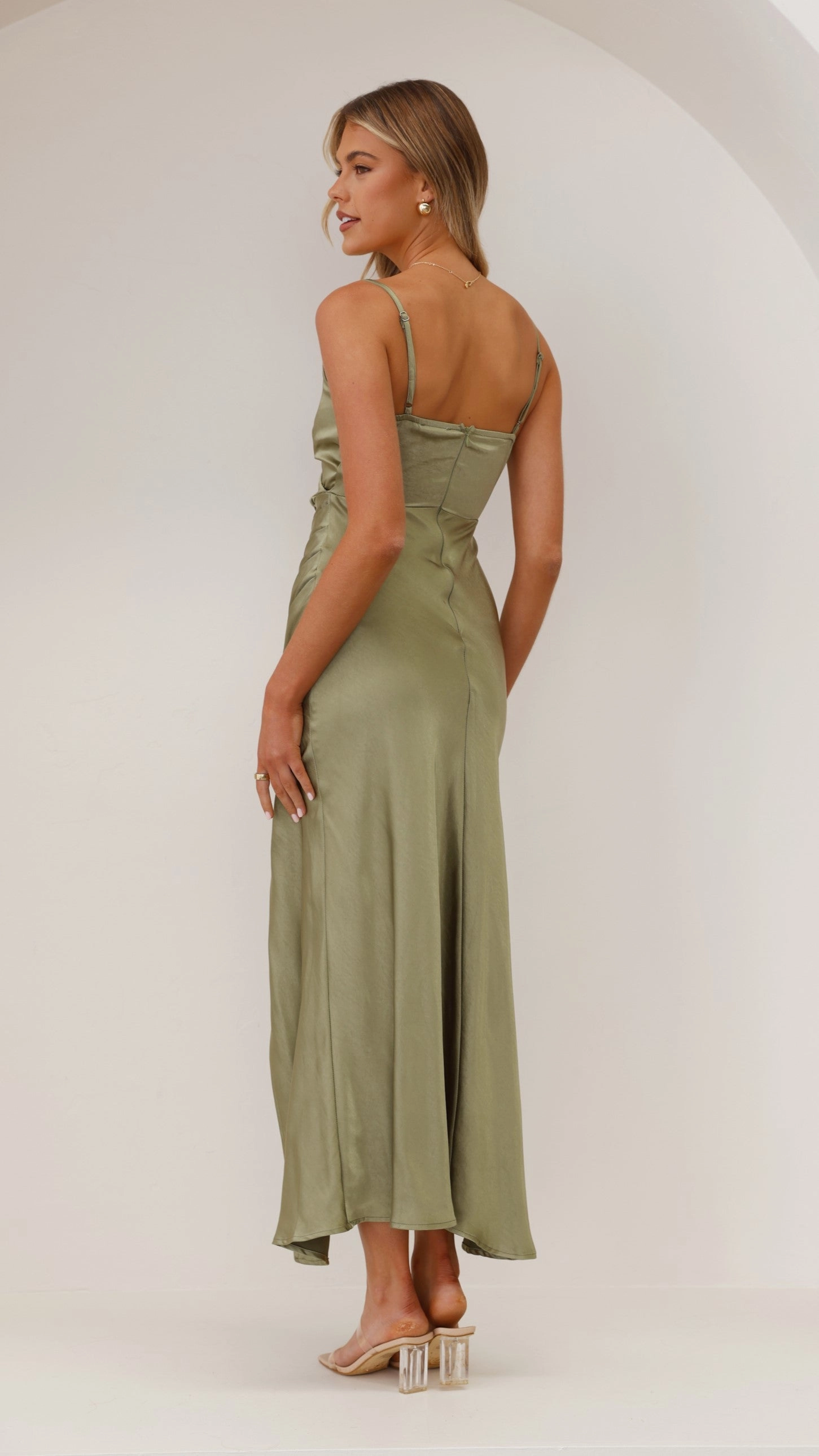 Elsa Midi Dress - Olive