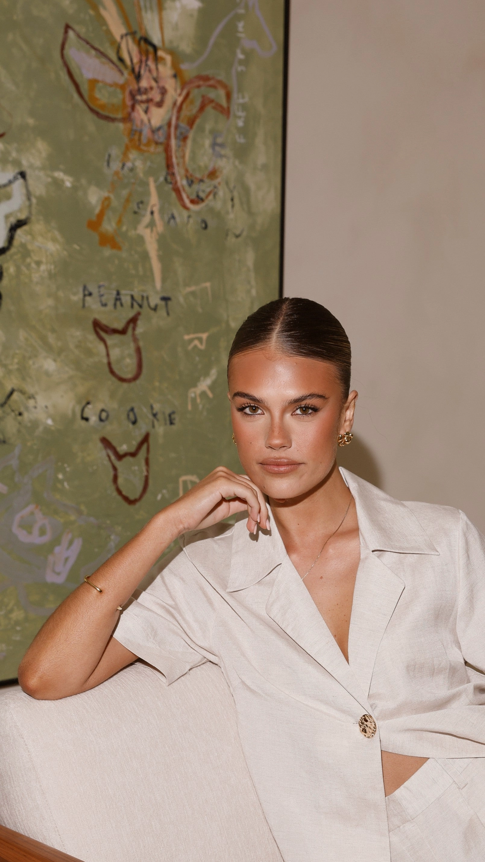 Emmaline Button Shirt - Natural