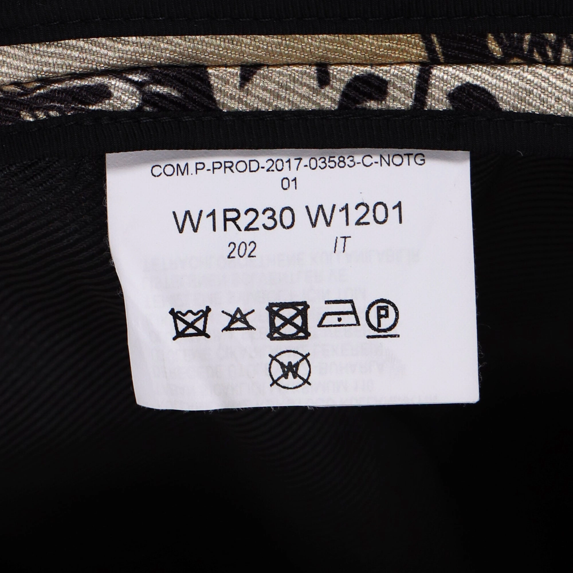 Emporio Armani Koi Print Bomber Jacket in Gold Silk