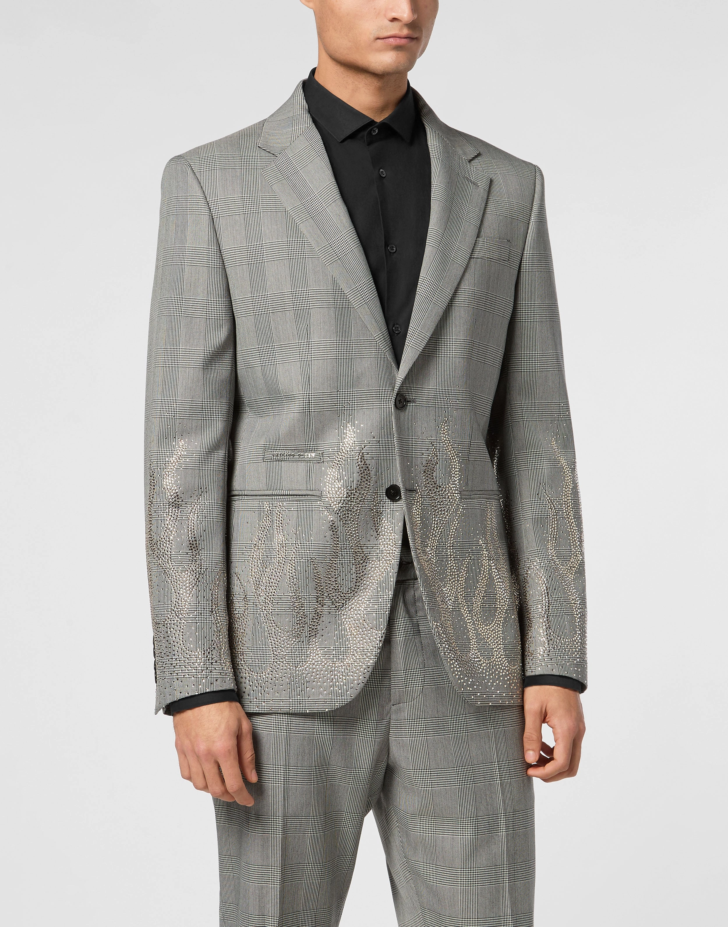 English Check Blazer LS Strass Flame