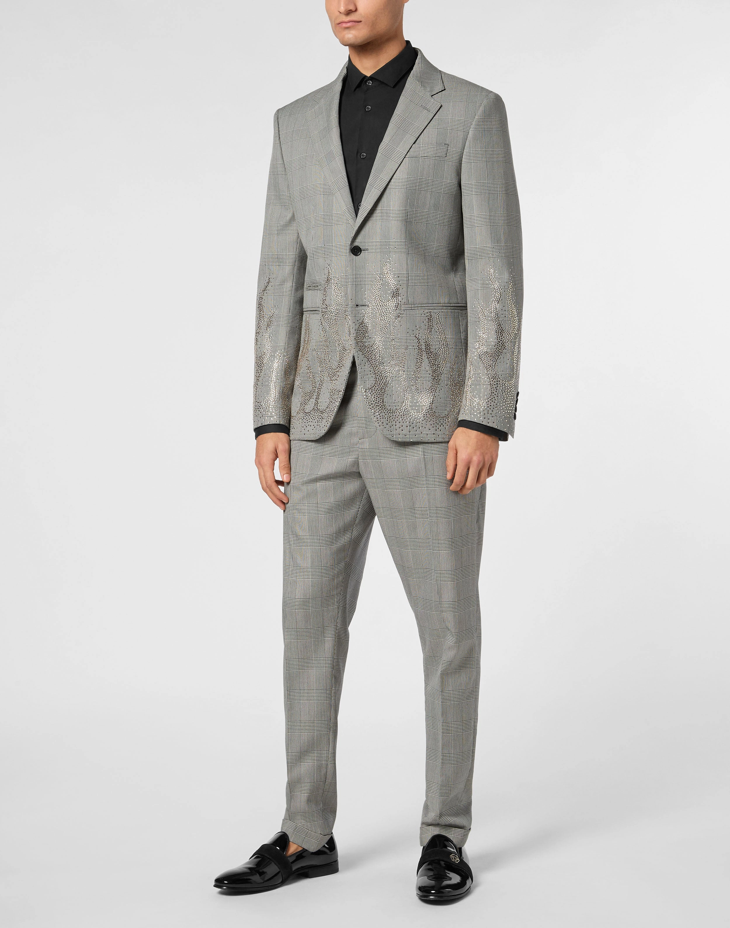 English Check Blazer LS Strass Flame