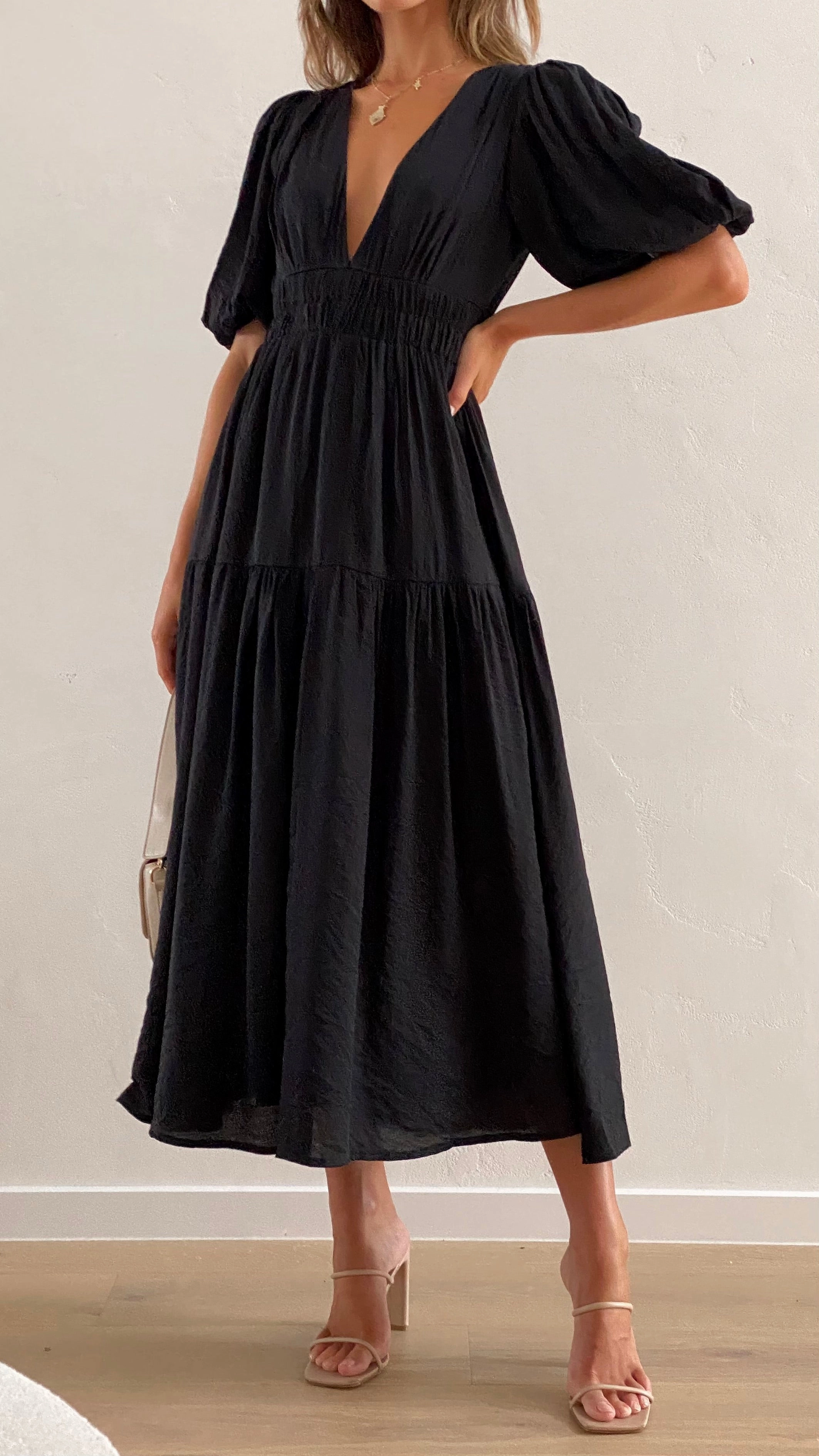 Erin Midi Dress - Black