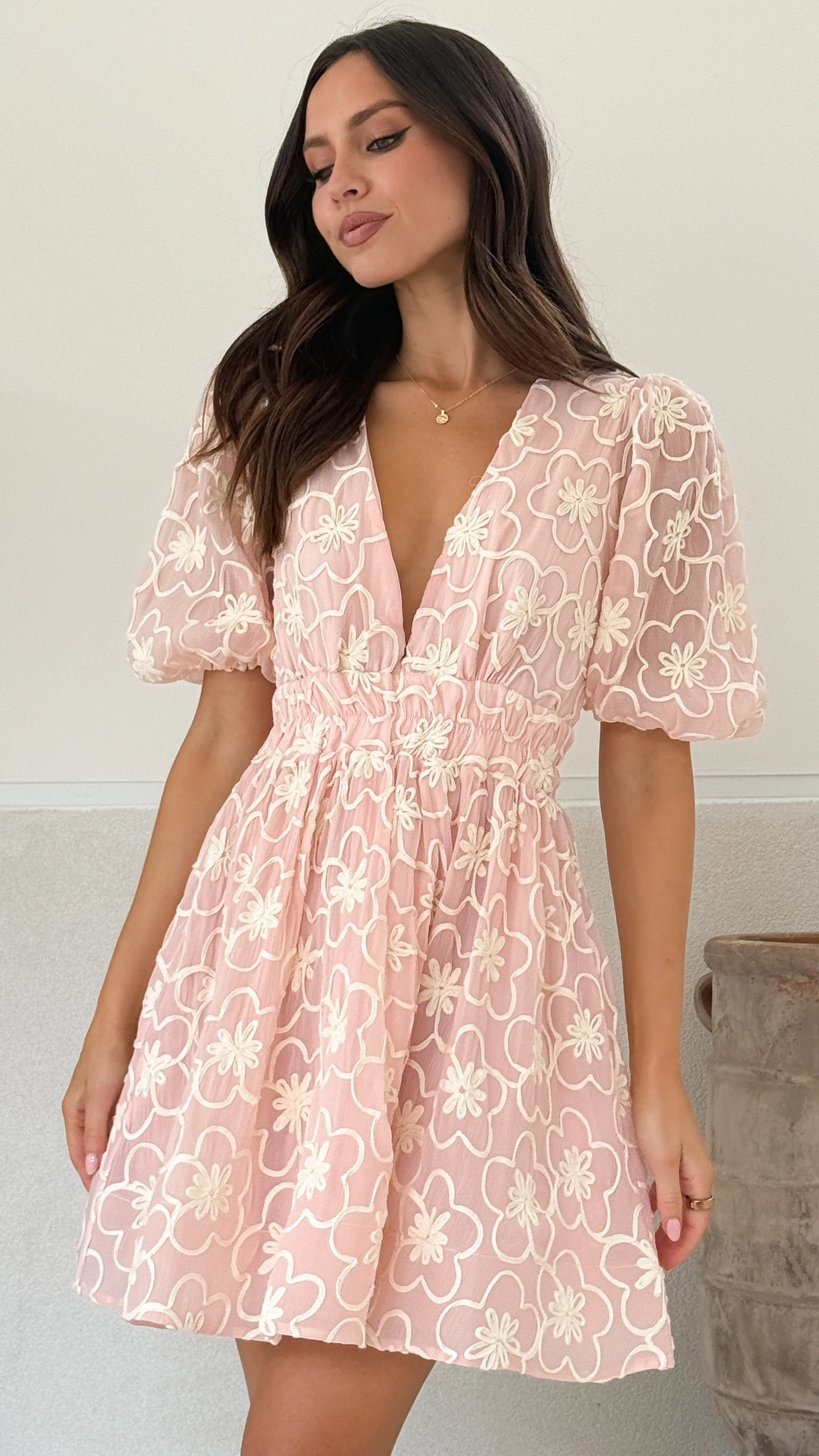 Erin Mini Dress - Blush