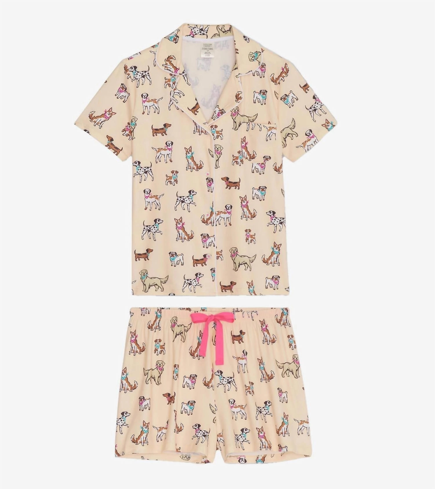 Everyday Short Pajama Set In Cute Pups