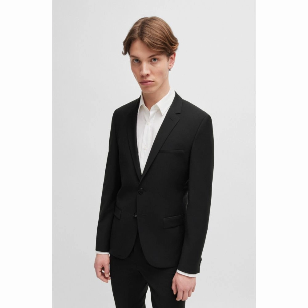Extra-slim-fit jacket in a stretch-wool blend