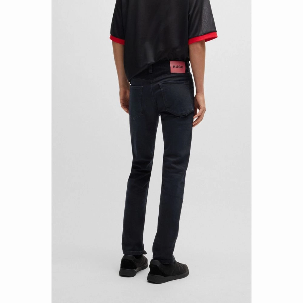 Extra-slim-fit jeans in blue-black stretch denim