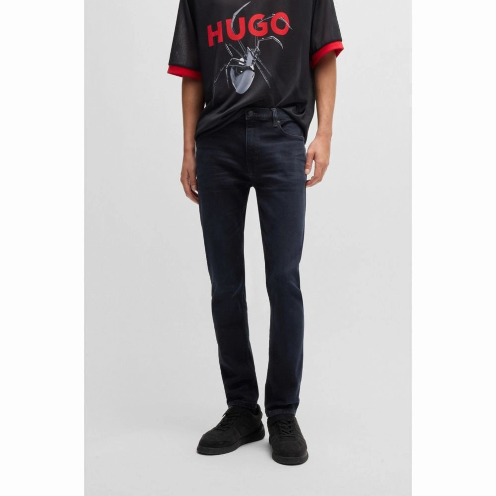 Extra-slim-fit jeans in blue-black stretch denim