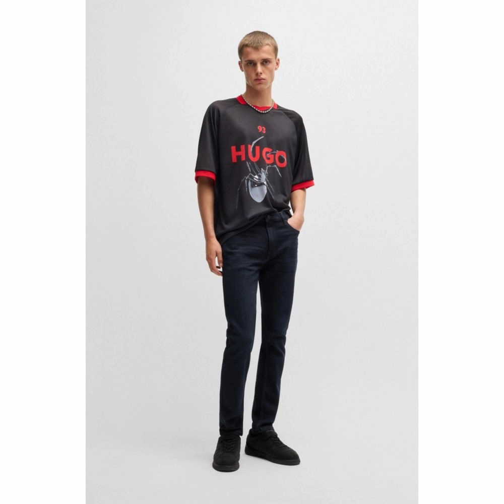 Extra-slim-fit jeans in blue-black stretch denim
