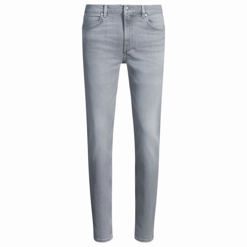 Extra-slim-fit jeans in silver-gray stretch denim