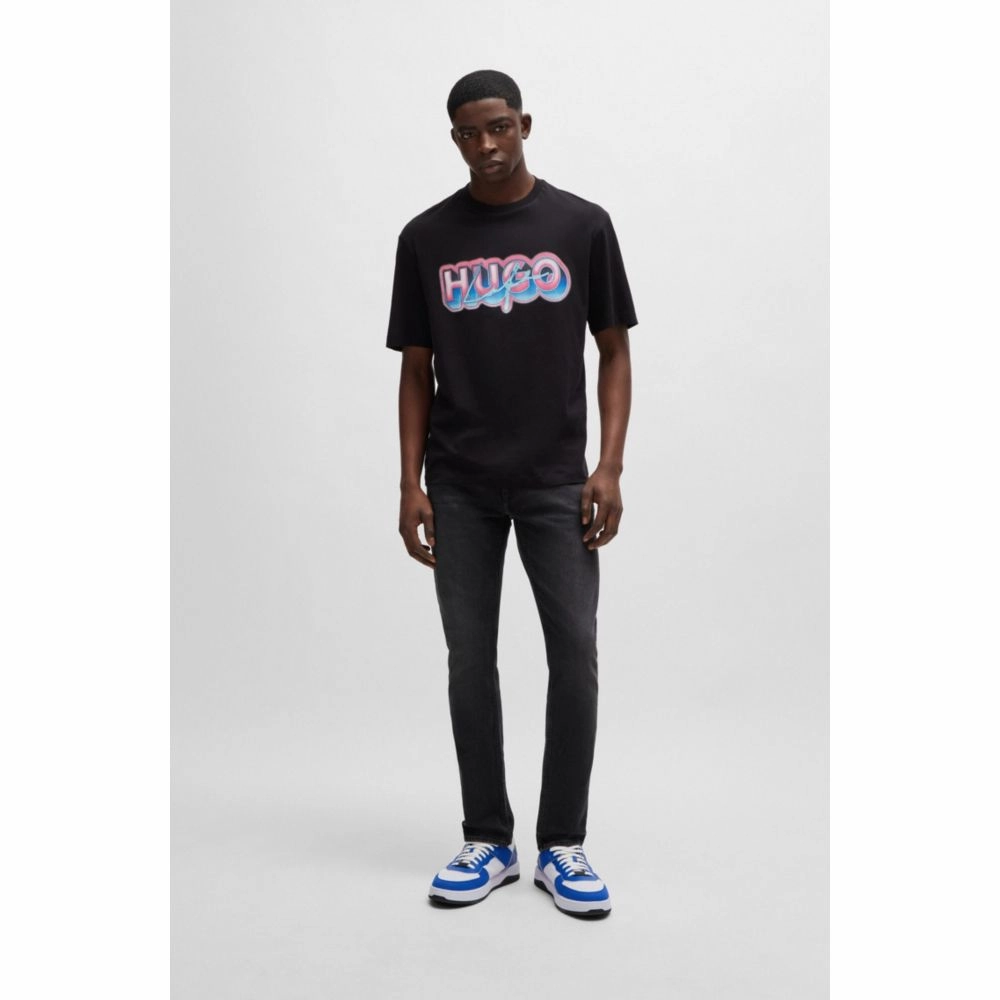 Extra-slim-fit jeans in stonewashed stretch denim