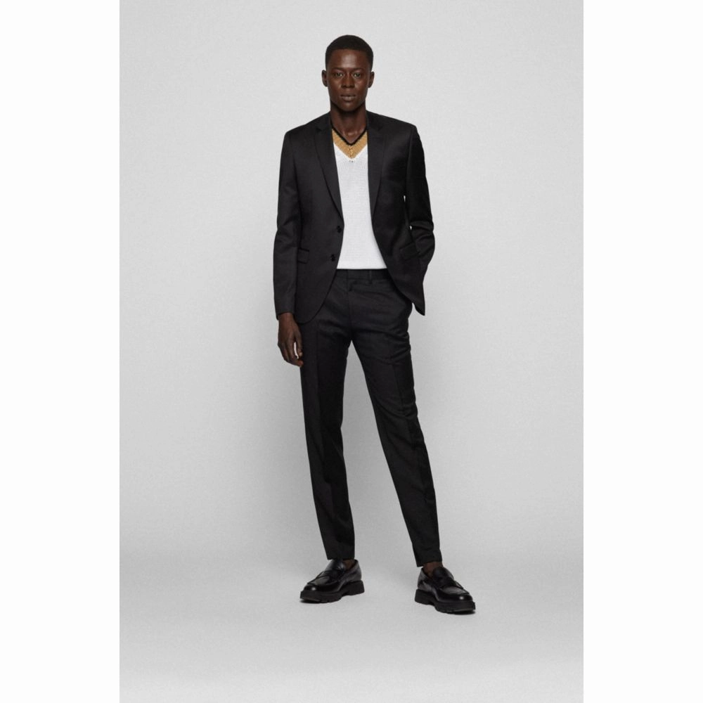 Extra-slim-fit pants in virgin-wool serge