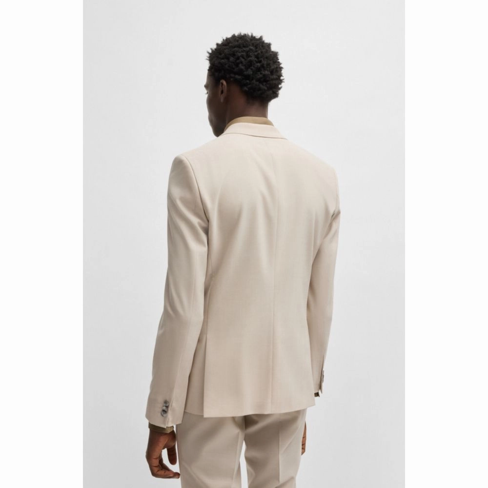 Extra-slim-fit suit in a melange wool blend