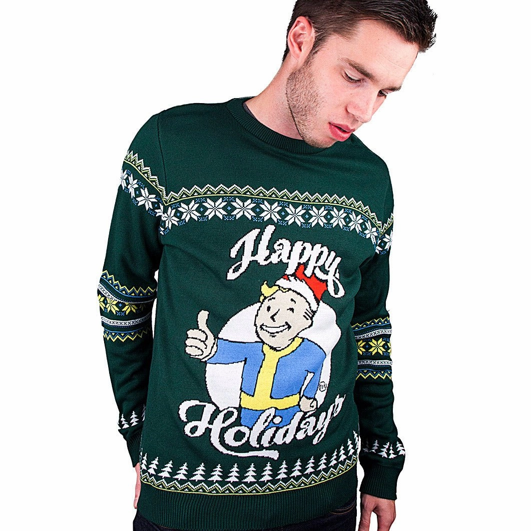 Fallout Vault Boy Knitted Christmas Jumper / Sweater