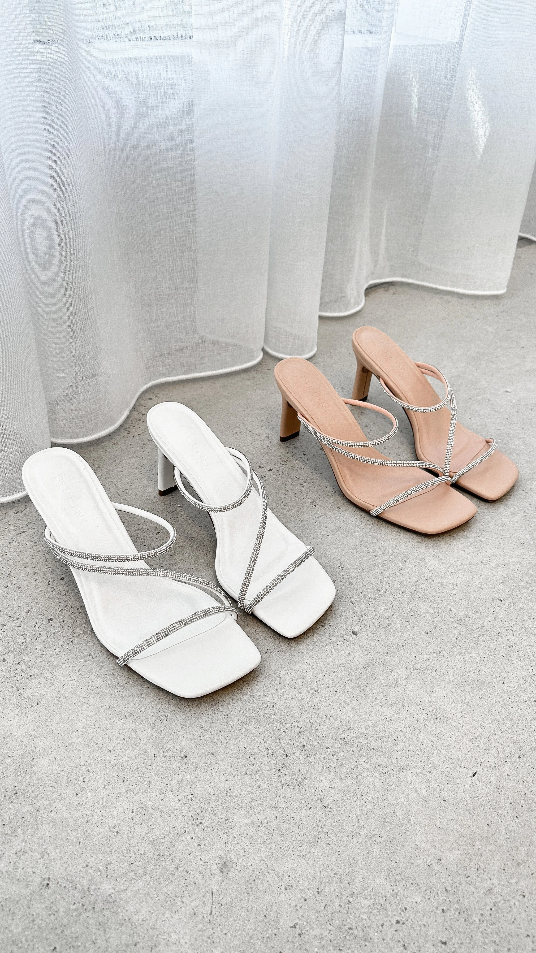 Femi Heel - White Diamante