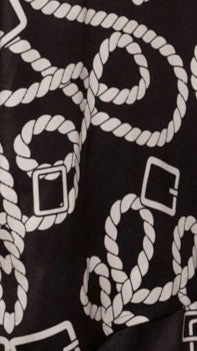 Fergie Pants - Black / White Print