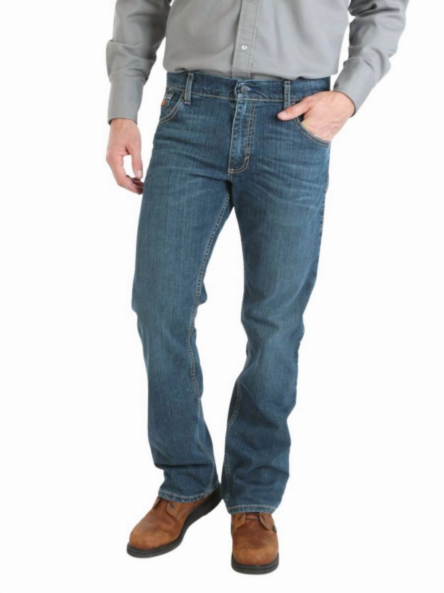 Fire Resistant Retro Slim Boot Stretch Jeans In Dark Wash