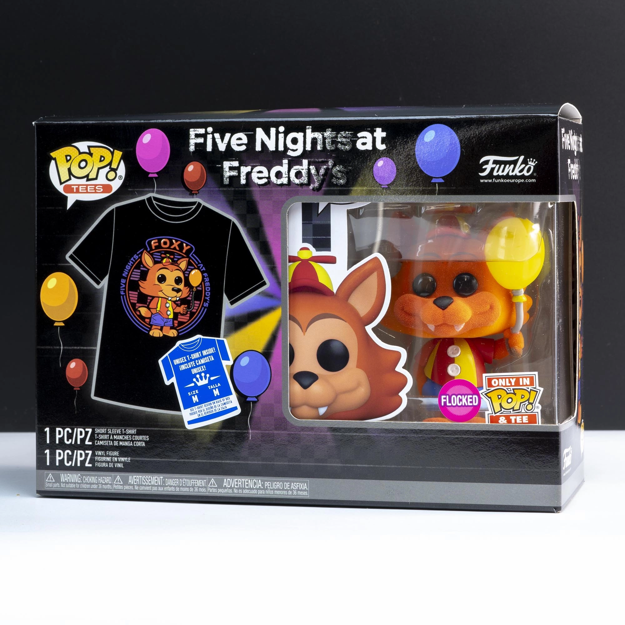 FNAF Balloon Foxy Pop! Vinyl and Tee Set
