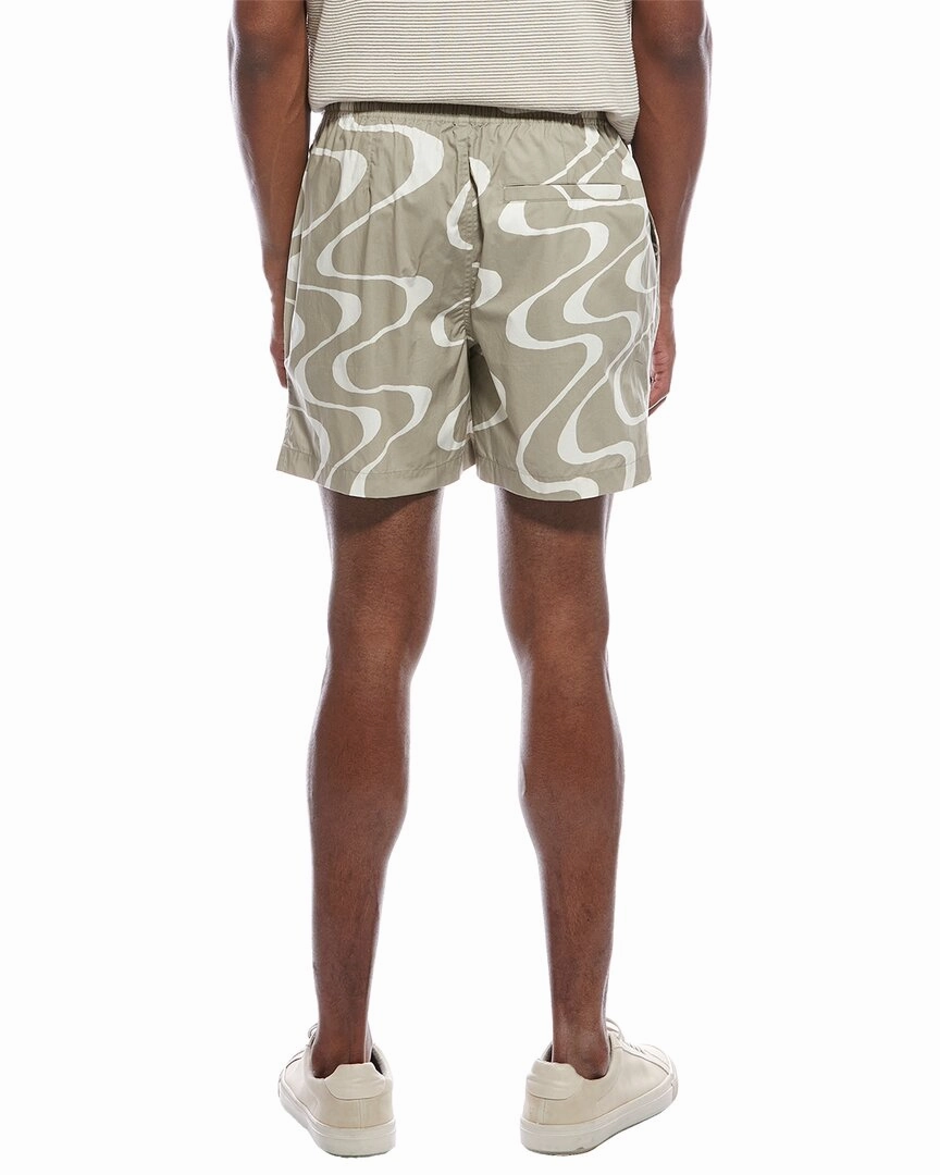 FRAME Denim Abstract Wave Graphic Short