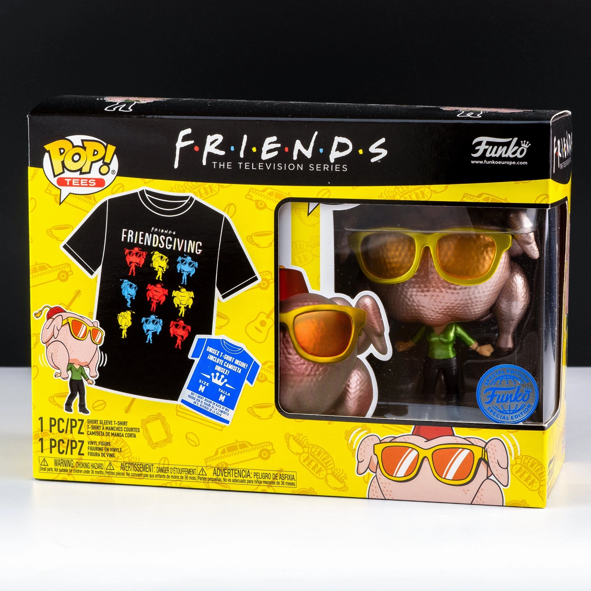 Friends Monica with Turkey Pop! Vinyl and Tee Set