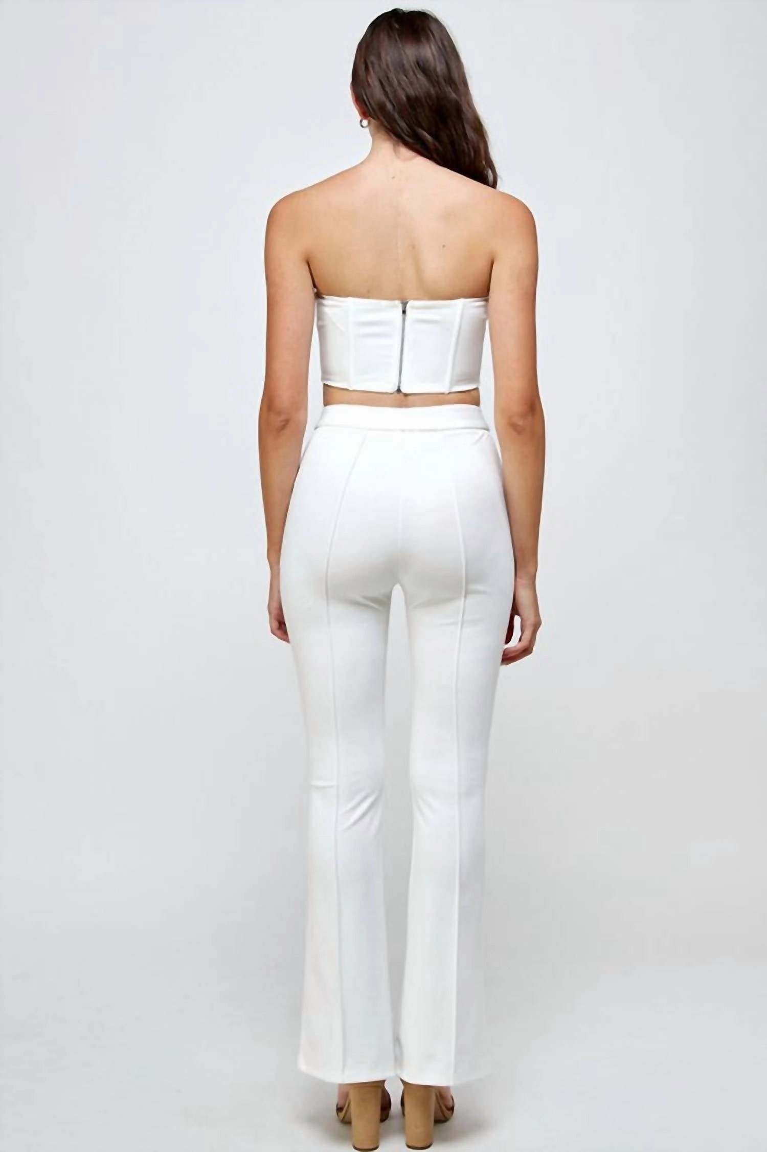 From Day To Night Pant Set In White