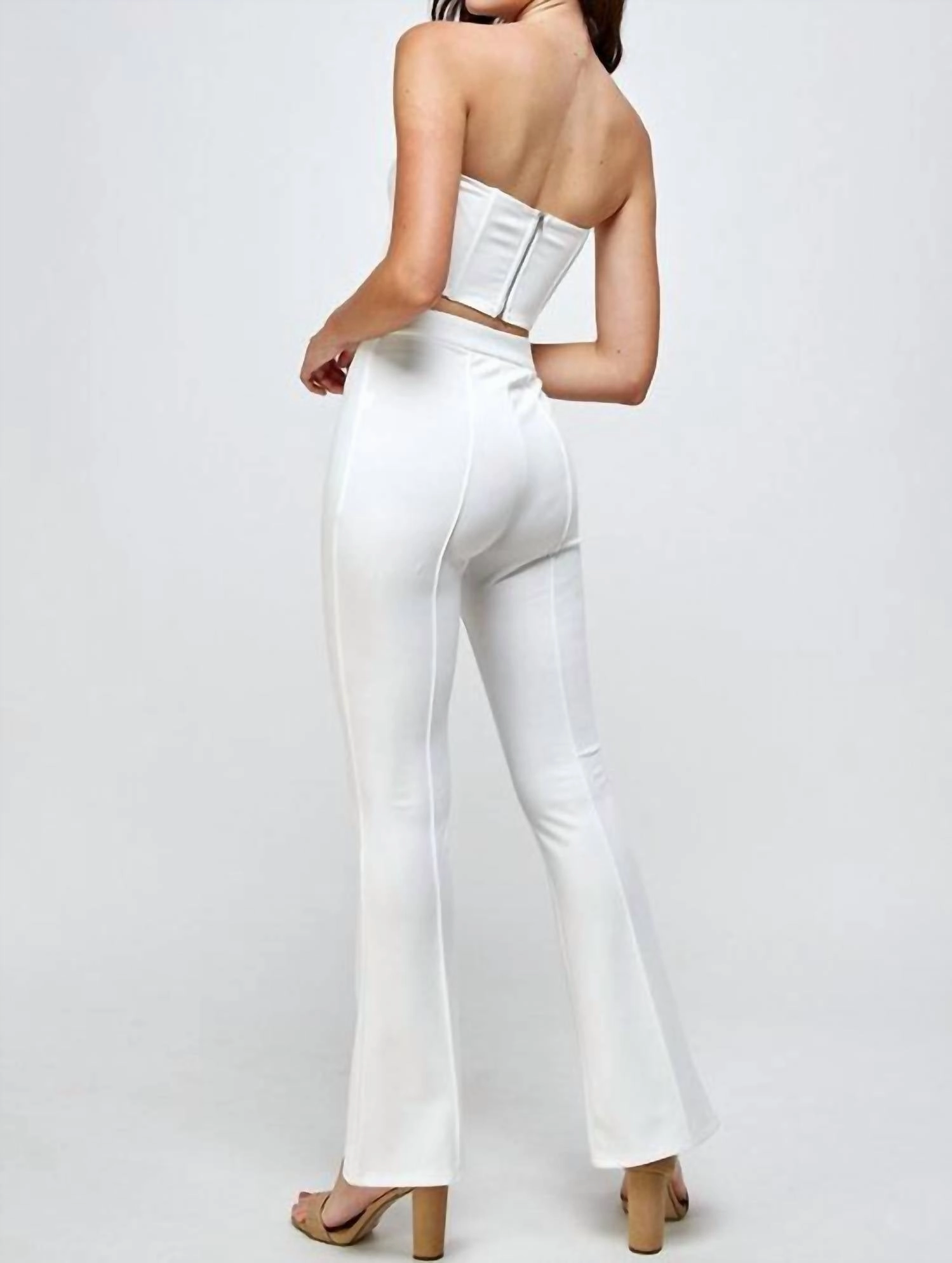 From Day To Night Pant Set In White