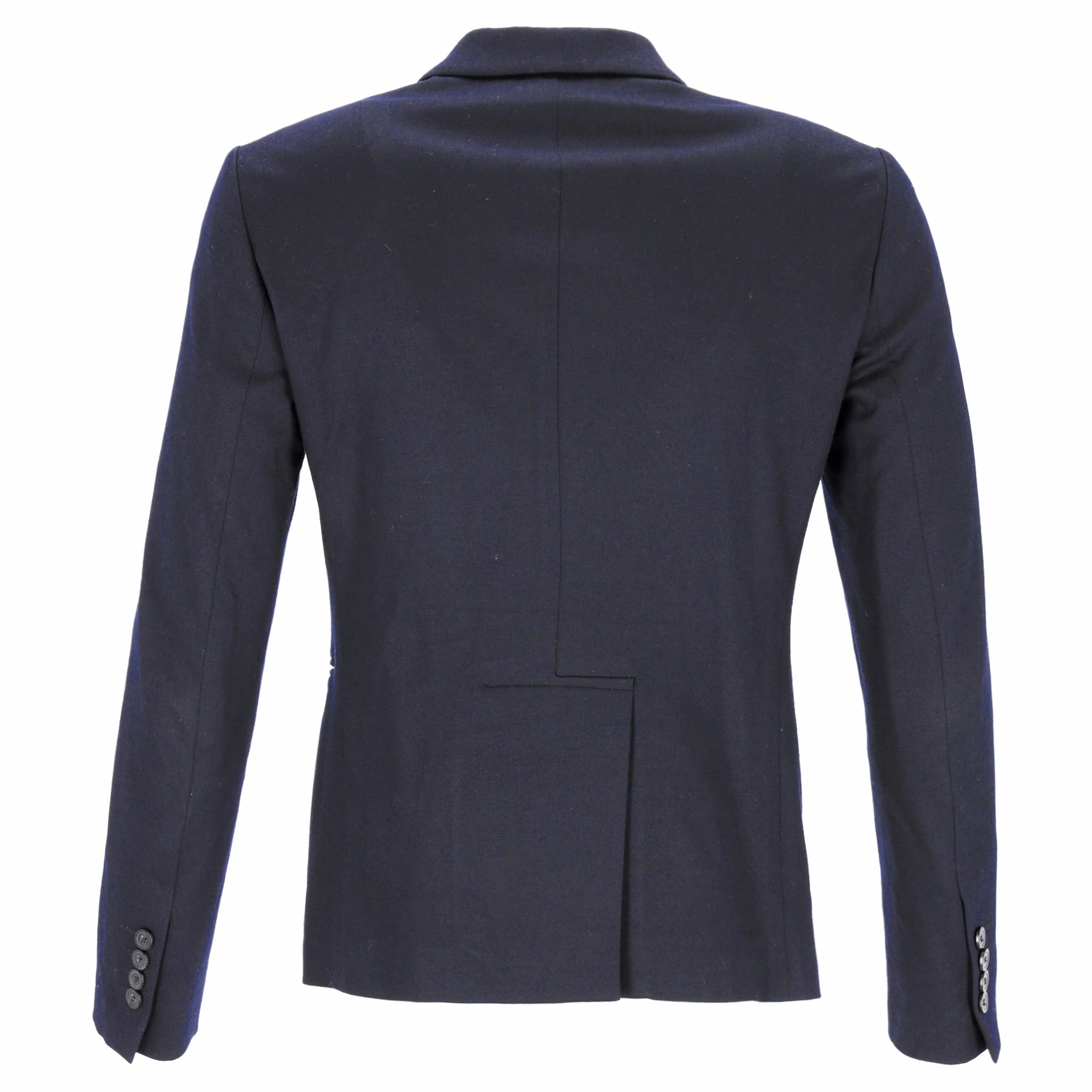 Giorgio Armani Double-Breasted Suit Jacket in Navy Blue Wool