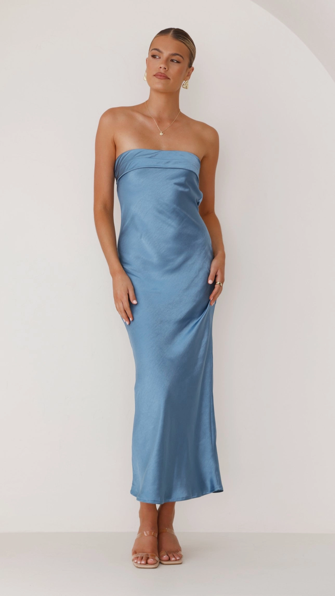 Gisele Maxi Dress - Steel Blue